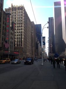 Walking in NY city.
